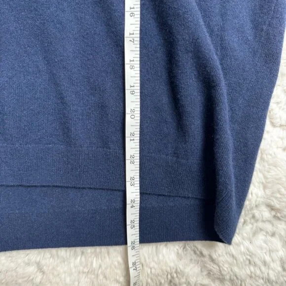 J Crew V Neck Sweater 100% Cashmere Navy Blue Women's Small Classic Preppy - Picture 4 of 7